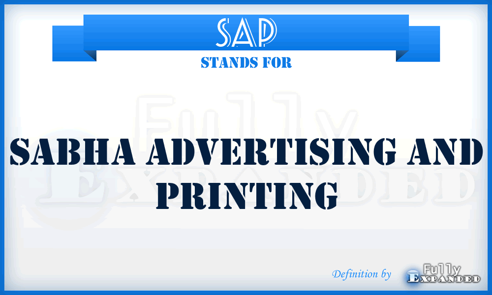 SAP - Sabha Advertising and Printing