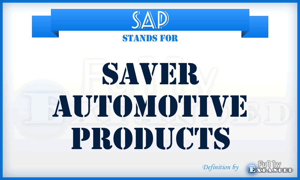 SAP - Saver Automotive Products