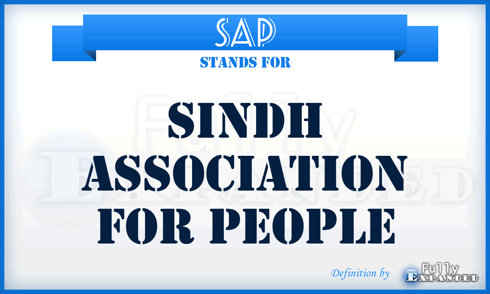 SAP - Sindh Association for People