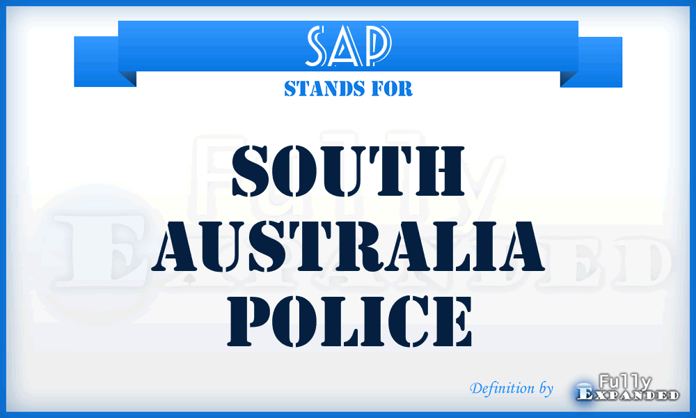 SAP - South Australia Police