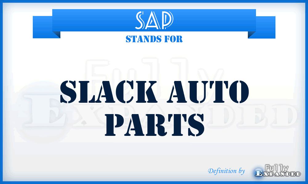 SAP - Slack Auto Parts