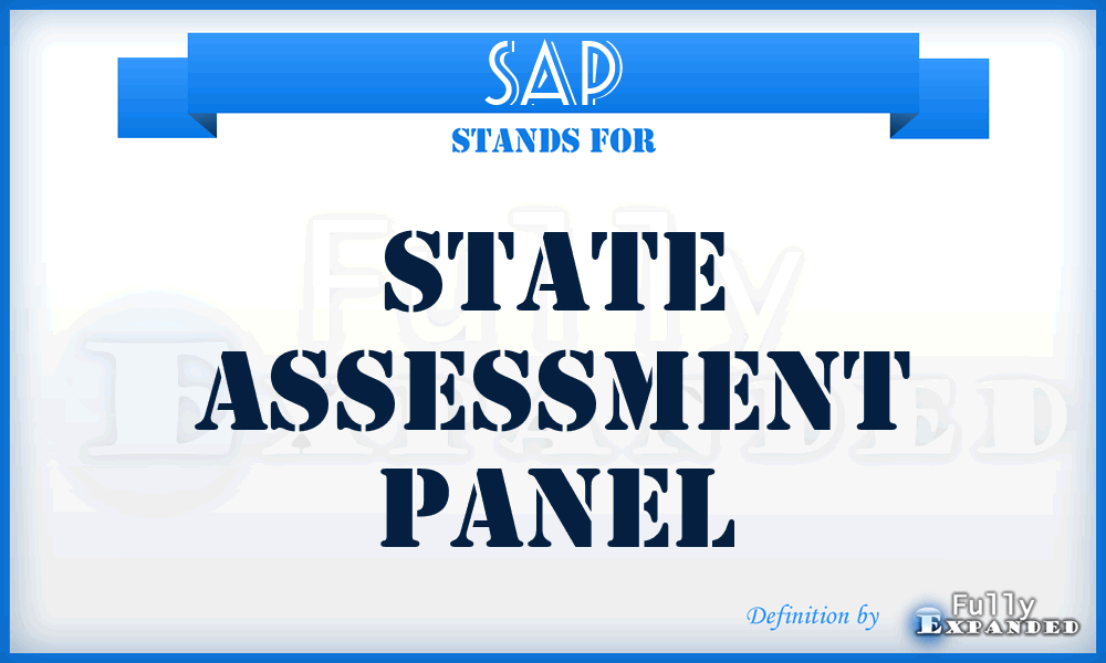 SAP - State Assessment Panel