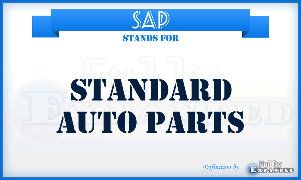 SAP - Standard Auto Parts