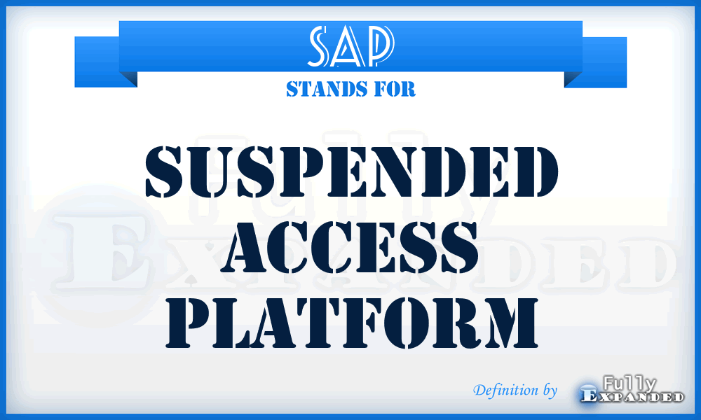 SAP - Suspended Access Platform