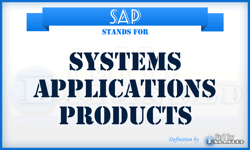 SAP - Systems Applications Products