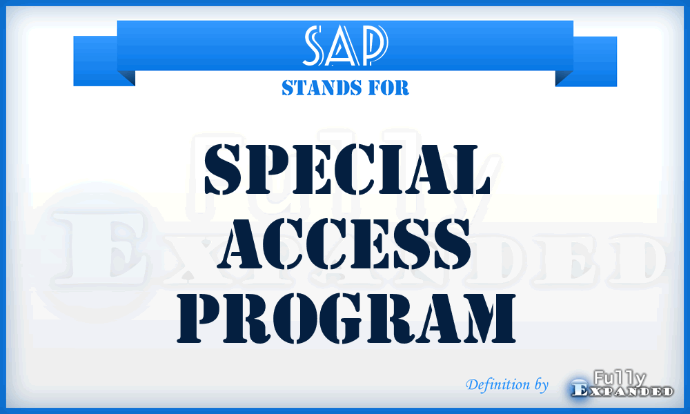 SAP - special access program