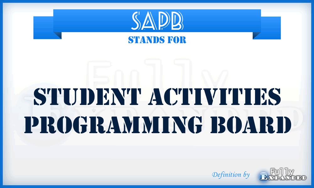 SAPB - Student Activities Programming Board