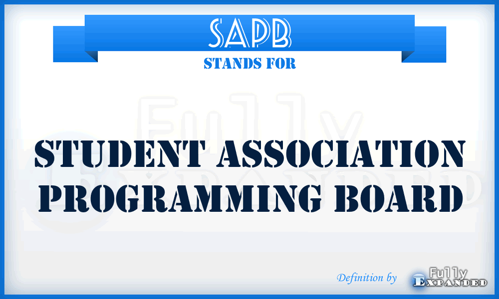 SAPB - Student Association Programming Board