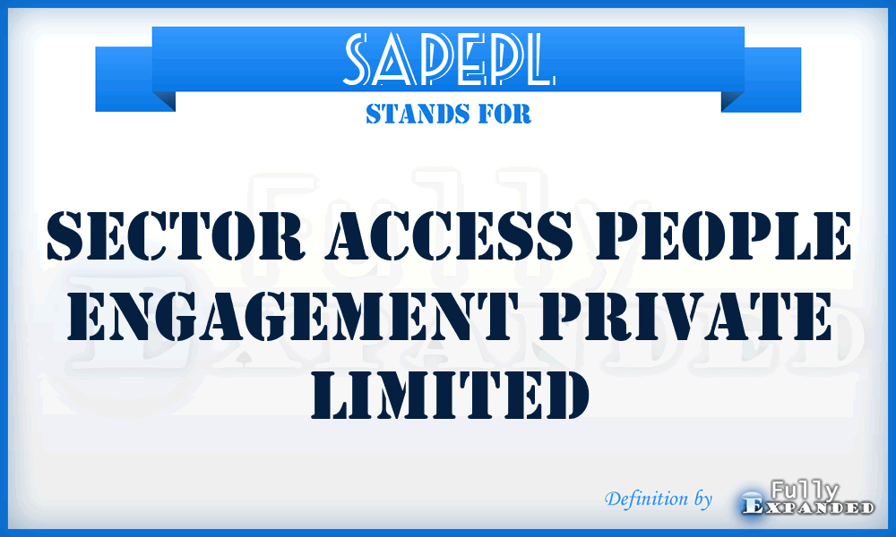 SAPEPL - Sector Access People Engagement Private Limited