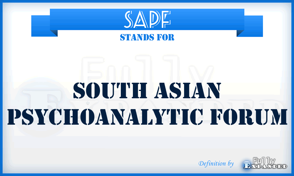 SAPF - South Asian Psychoanalytic Forum