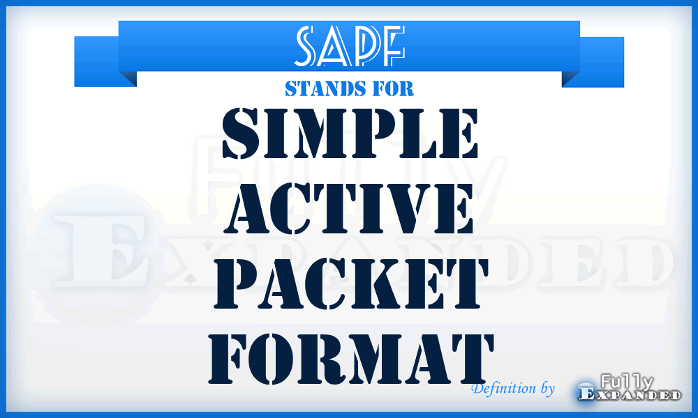 SAPF - Simple Active Packet Format