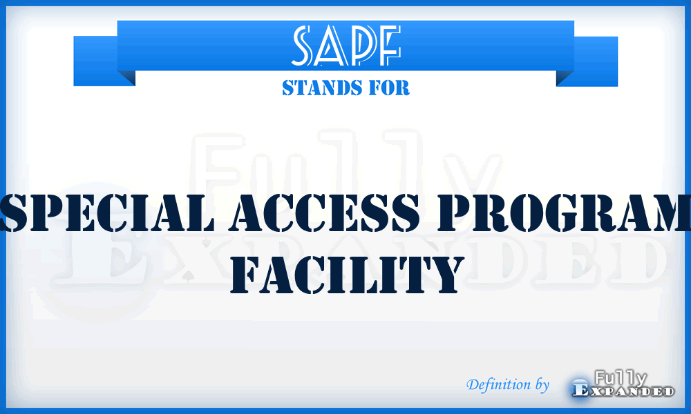 SAPF - Special Access Program Facility
