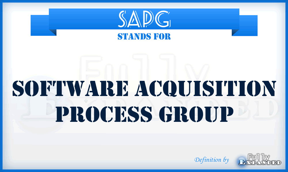 SAPG - Software Acquisition Process Group