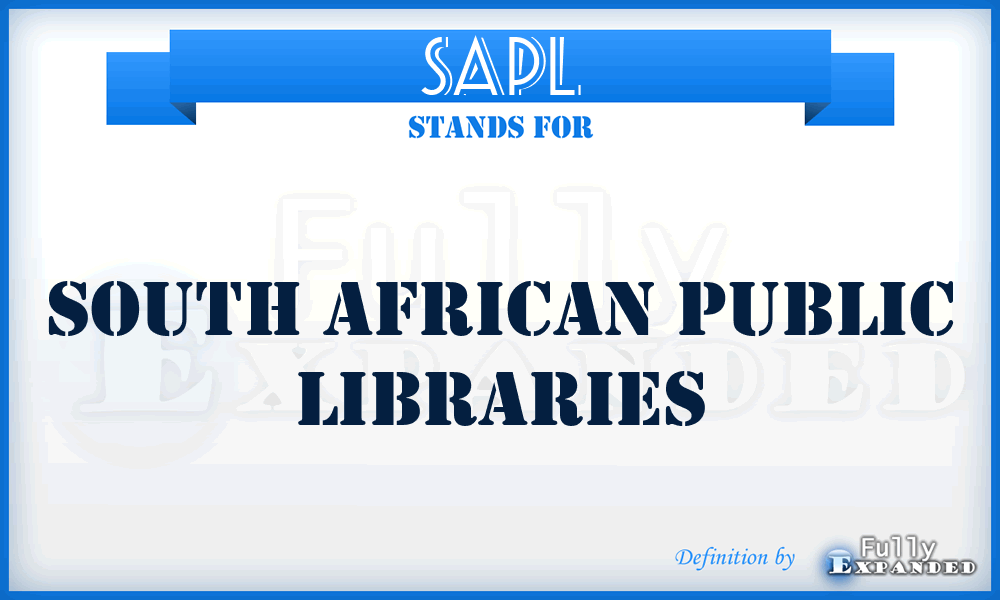 SAPL - South African Public Libraries