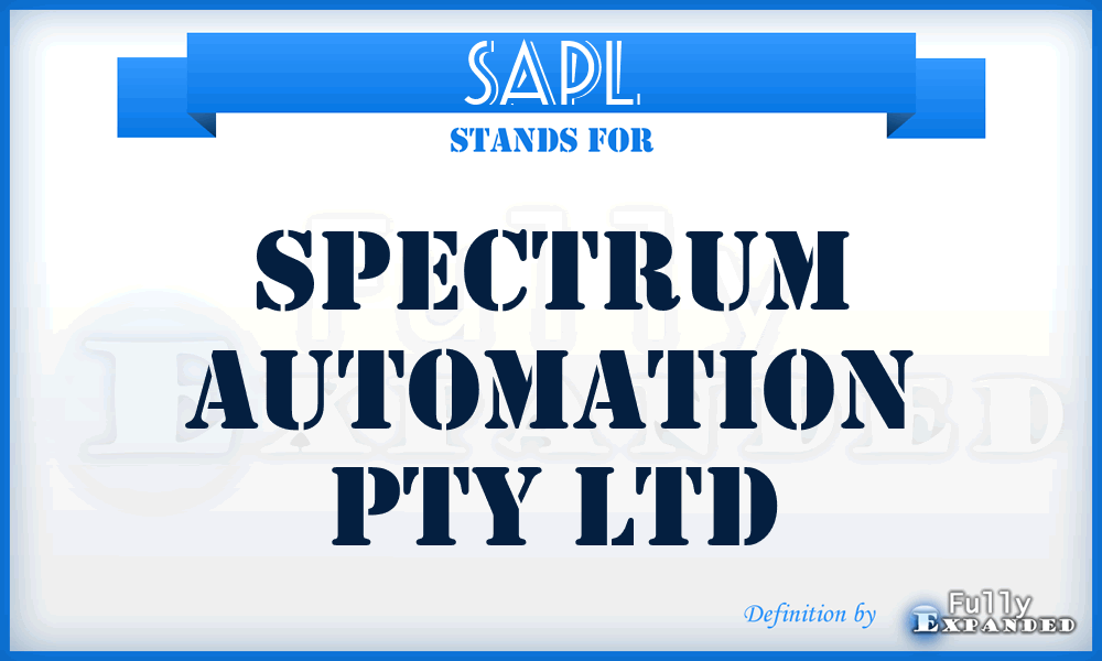 SAPL - Spectrum Automation Pty Ltd