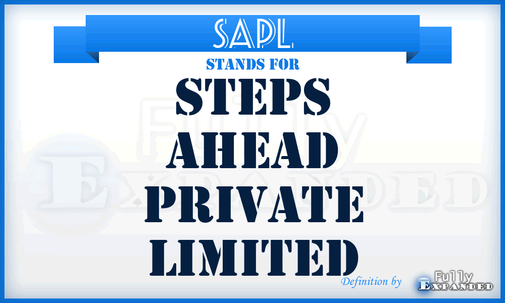 SAPL - Steps Ahead Private Limited