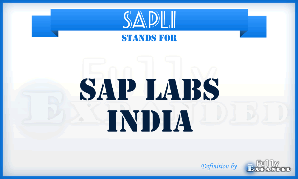 SAPLI - SAP Labs India
