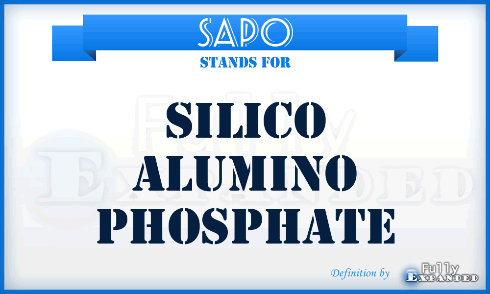 SAPO - silico alumino phosphate