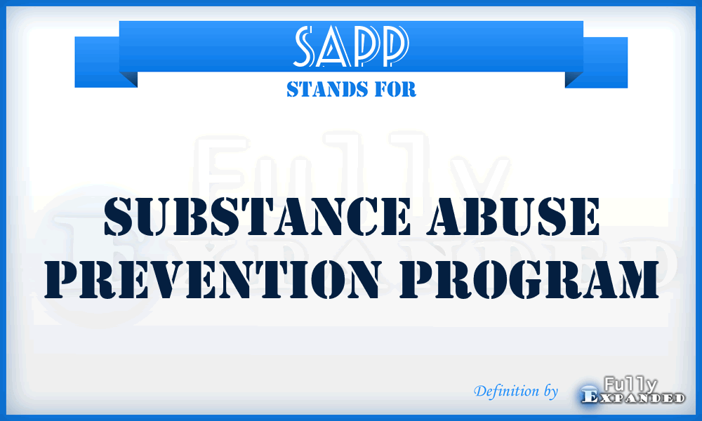 SAPP - Substance Abuse Prevention Program