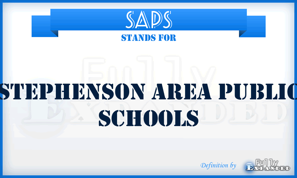 SAPS - Stephenson Area Public Schools