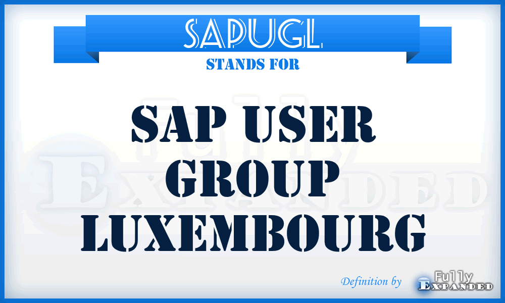 SAPUGL - SAP User Group Luxembourg