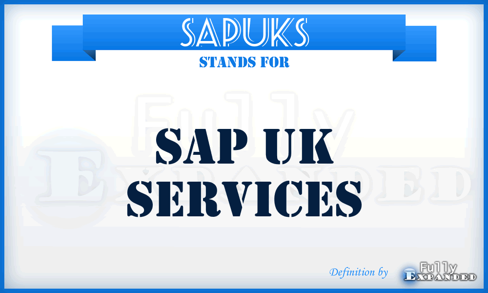SAPUKS - SAP UK Services