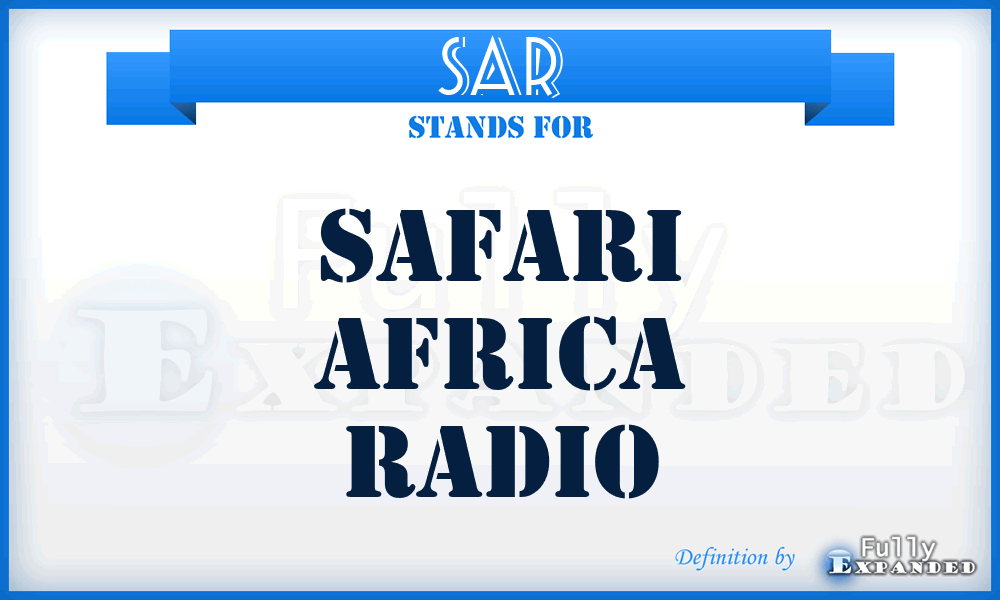 SAR - Safari Africa Radio