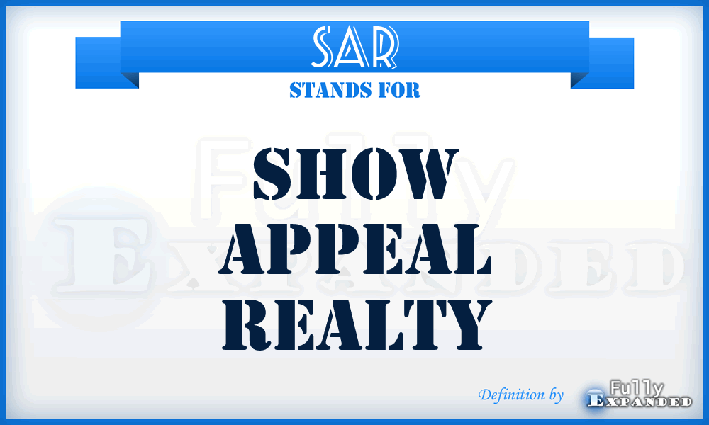 SAR - Show Appeal Realty