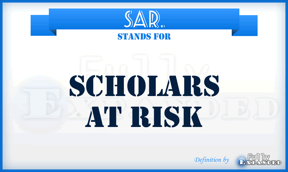 SAR. - Scholars at Risk