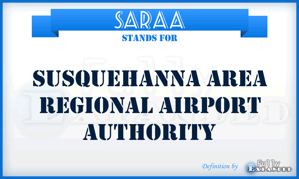 SARAA - Susquehanna Area Regional Airport Authority