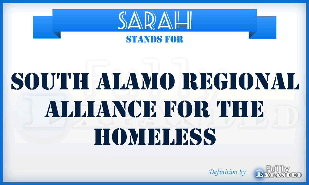 SARAH - South Alamo Regional Alliance for the Homeless