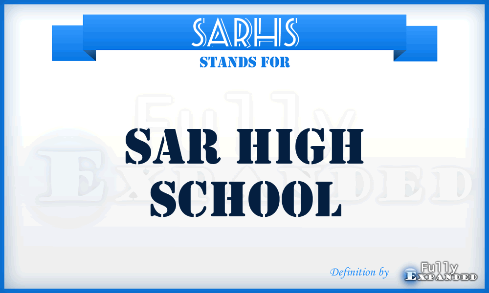 SARHS - SAR High School