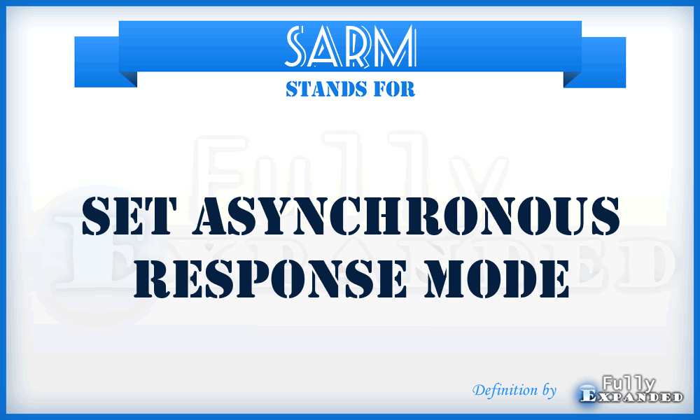 SARM - Set Asynchronous Response Mode