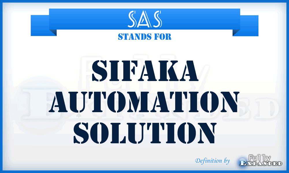 SAS - Sifaka Automation Solution
