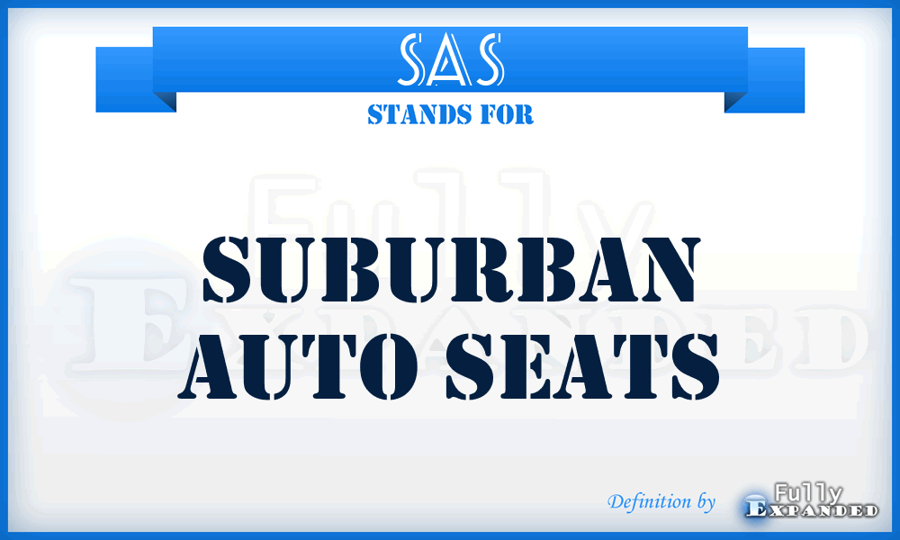 SAS - Suburban Auto Seats