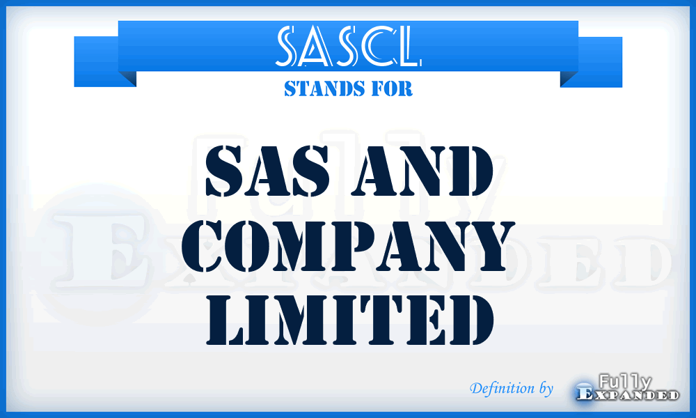 SASCL - SAS and Company Limited