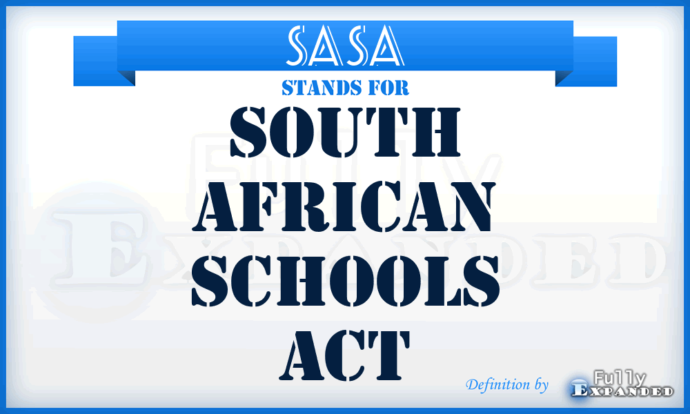 SASA - South African Schools Act