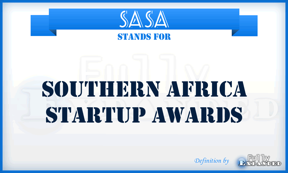 SASA - Southern Africa Startup Awards