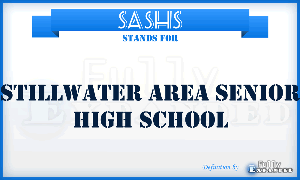 SASHS - Stillwater Area Senior High School