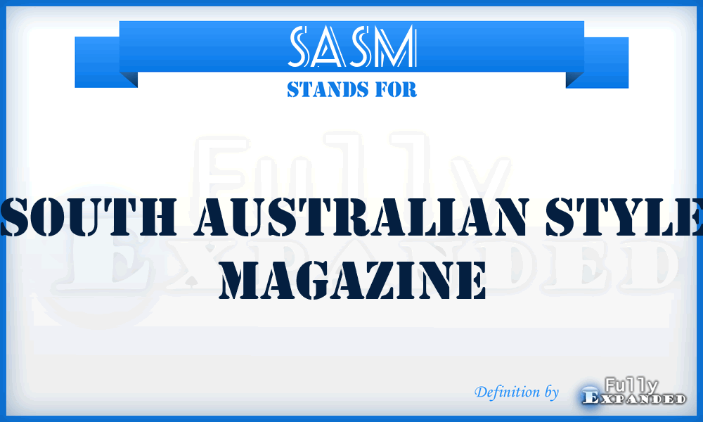 SASM - South Australian Style Magazine