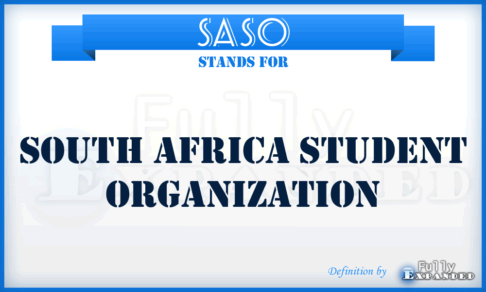 SASO - South Africa Student Organization