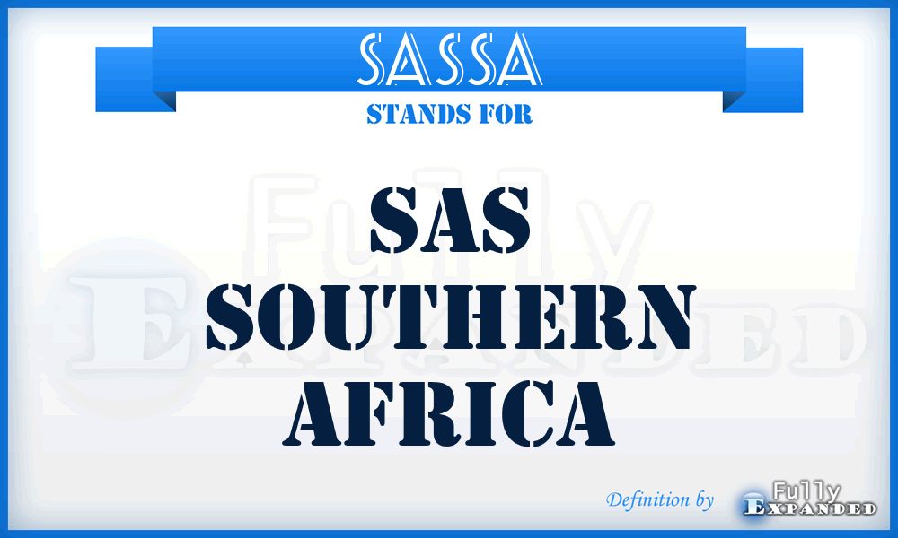 SASSA - SAS Southern Africa