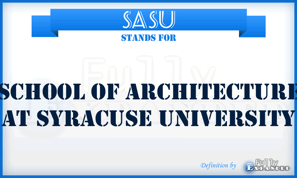 SASU - School of Architecture at Syracuse University