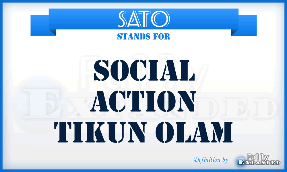 SATO - Social Action Tikun Olam