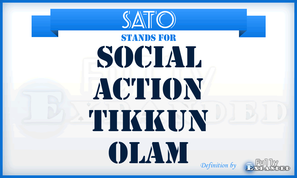 SATO - Social Action Tikkun Olam