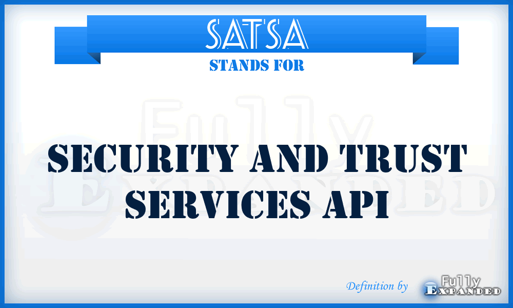 SATSA - Security and Trust Services API