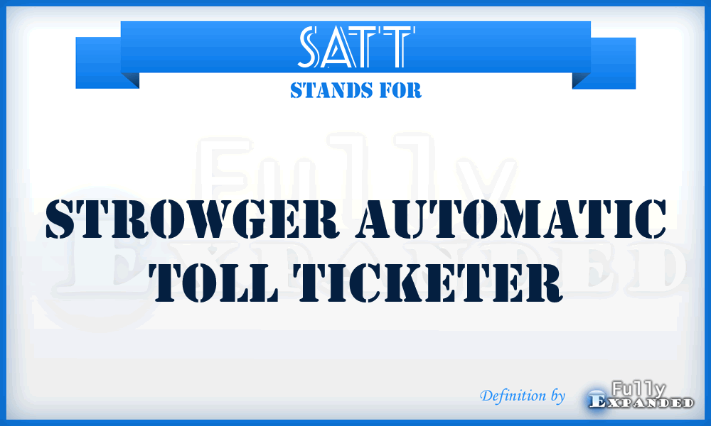 SATT - Strowger Automatic Toll Ticketer