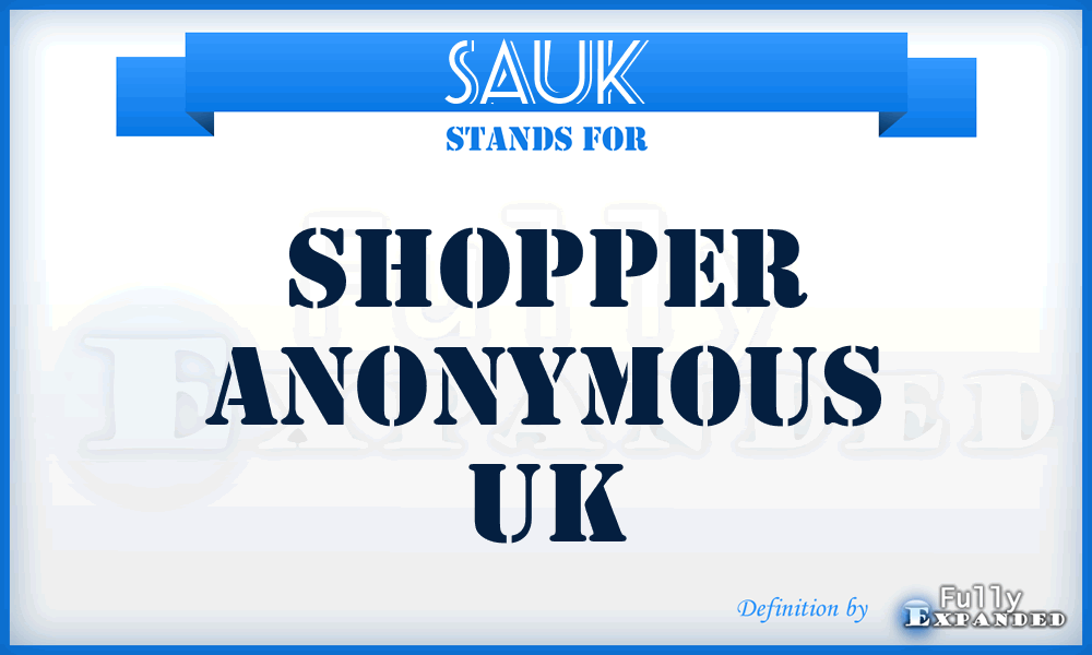 SAUK - Shopper Anonymous UK