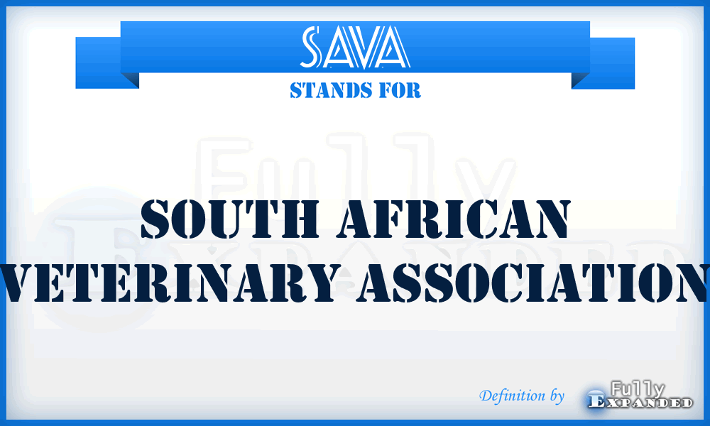 SAVA - South African Veterinary Association