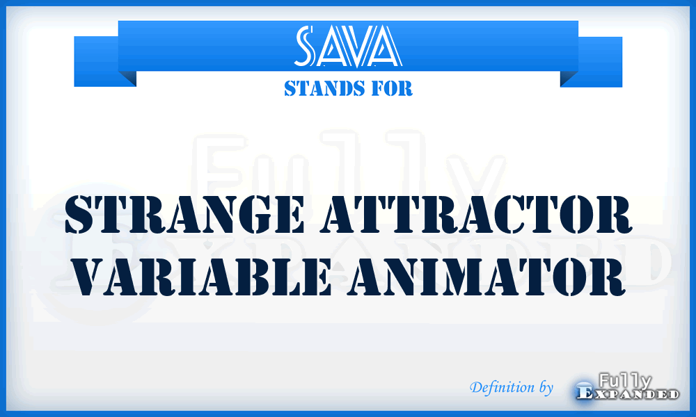 SAVA - Strange Attractor Variable Animator